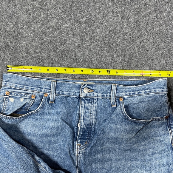 Madewell Low Slung Straight Jean Button Fly Mid Wash Denim Womens Size 32 0833 - Picture 6 of 11